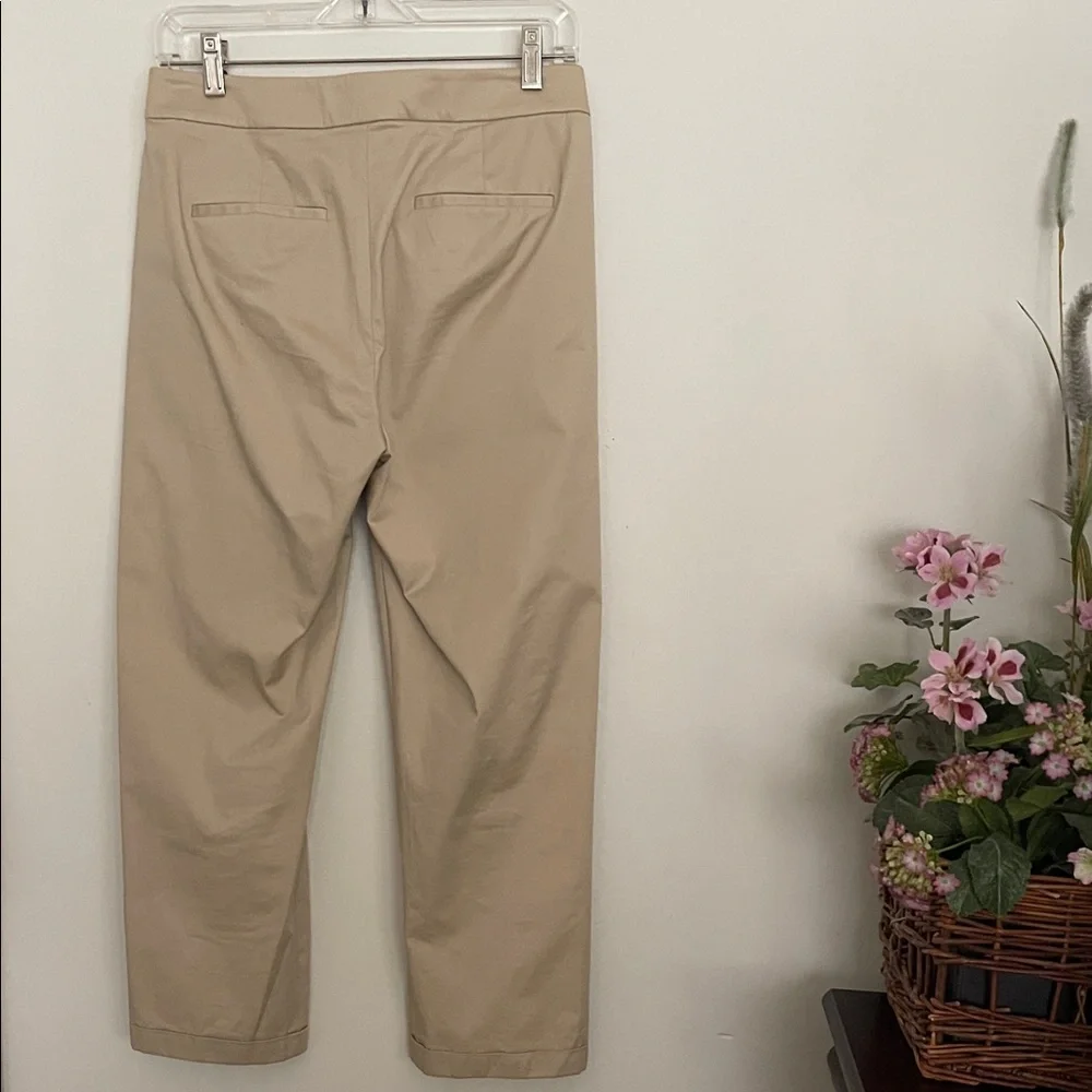 J. Crew Kate Khaki Straight-Leg Cotton Pants Size 6P